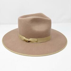 Lack of Color‎ Women’s Zulu Rancher Fedora Wool Felt Hat in Sand Size XL